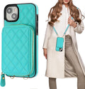 Bocasal Crossbody Wallet Case for iPhone 15 Plus - RFID Blocking