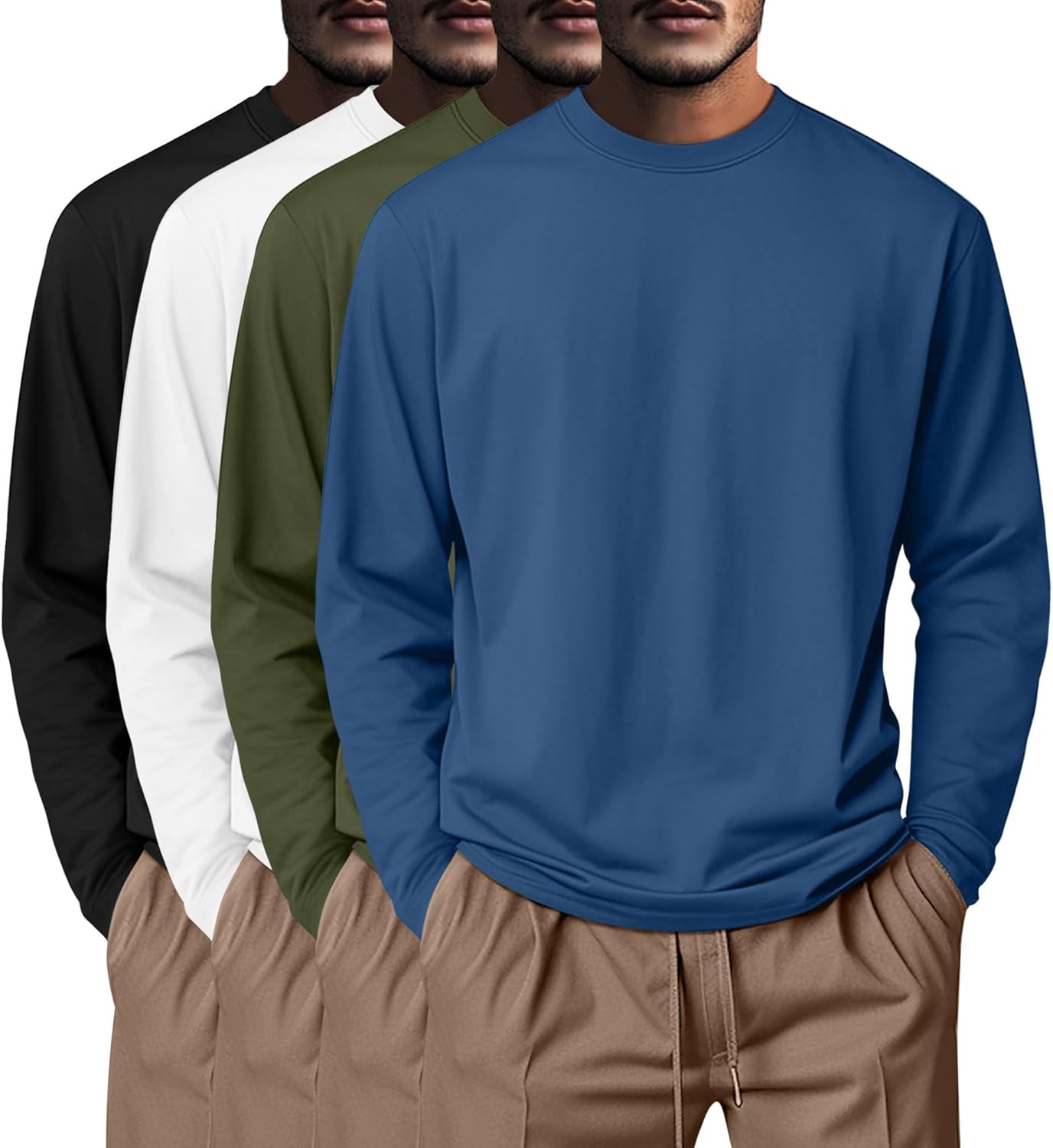 Neer 4 Pack Mens Big and Tall Shirts for Comfort and Style