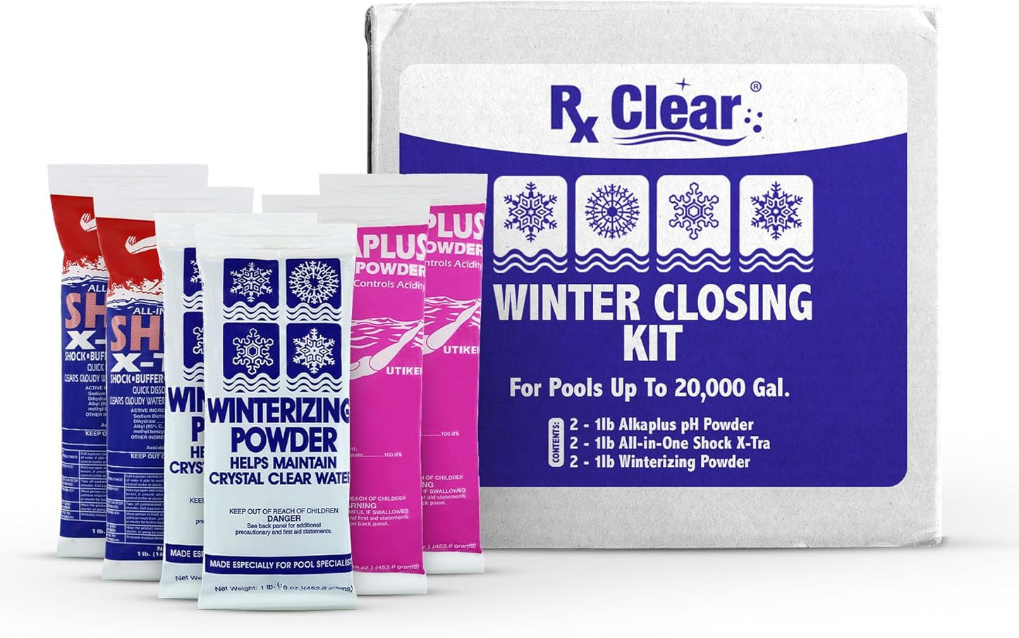 Rx Clear Pool Closing Kit for Above Ground & Inground Pools
