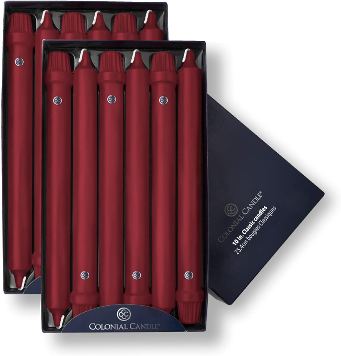 Traditional Cranberry Taper Candles for Elegant Occasions