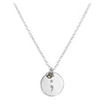 Handmade Sterling Silver Semicolon Gemstone Necklace - Awareness Gift