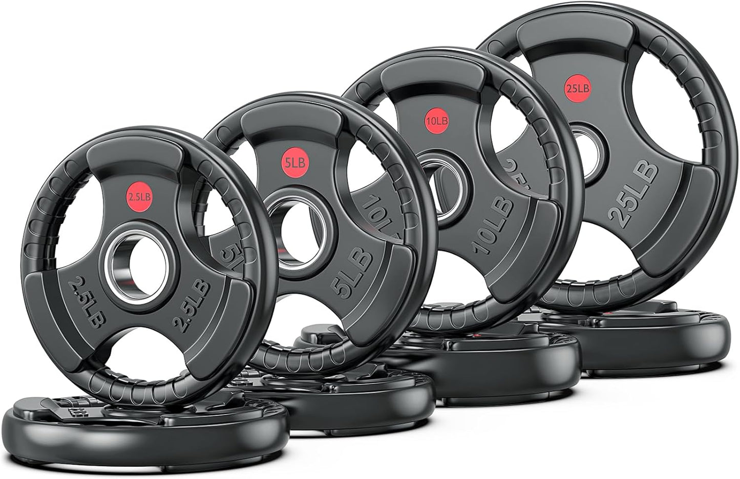 XDDIAS Rubber Weight Plates for Strength Training and Weightlifting