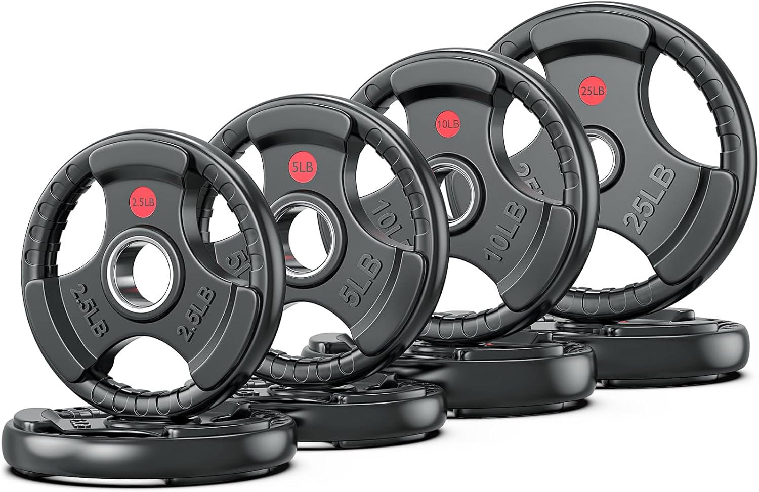 XDDIAS Rubber Weight Plates for Strength Training and Weightlifting