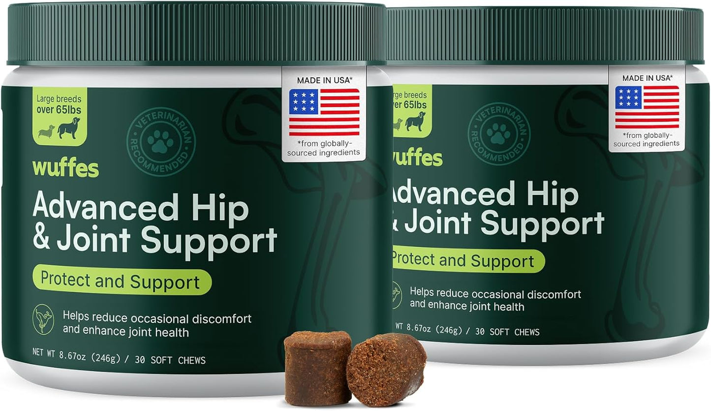 Wuffes Chewable Dog Hip & Joint Supplement for Large Breeds