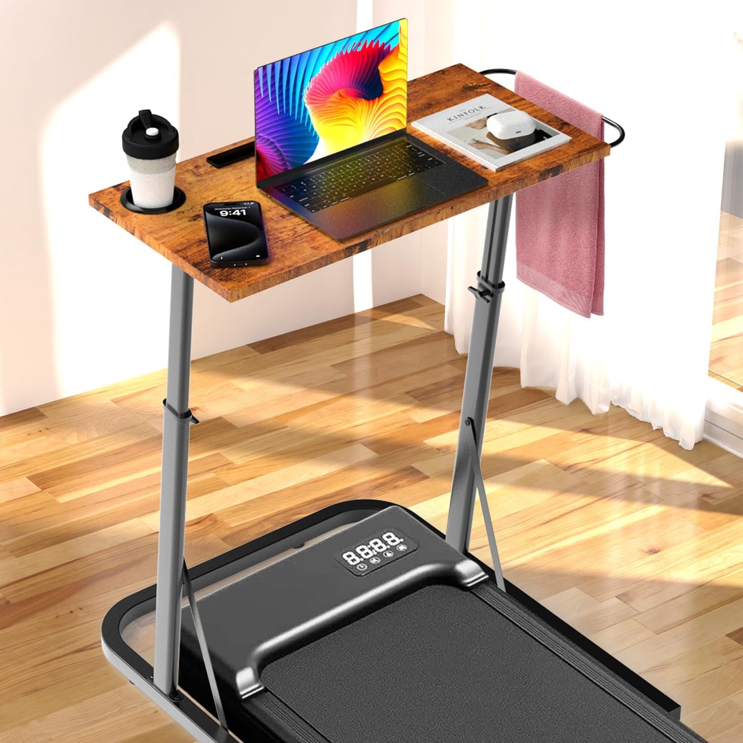 VTORY Adjustable Standing Desk for Treadmill and Cycling Use