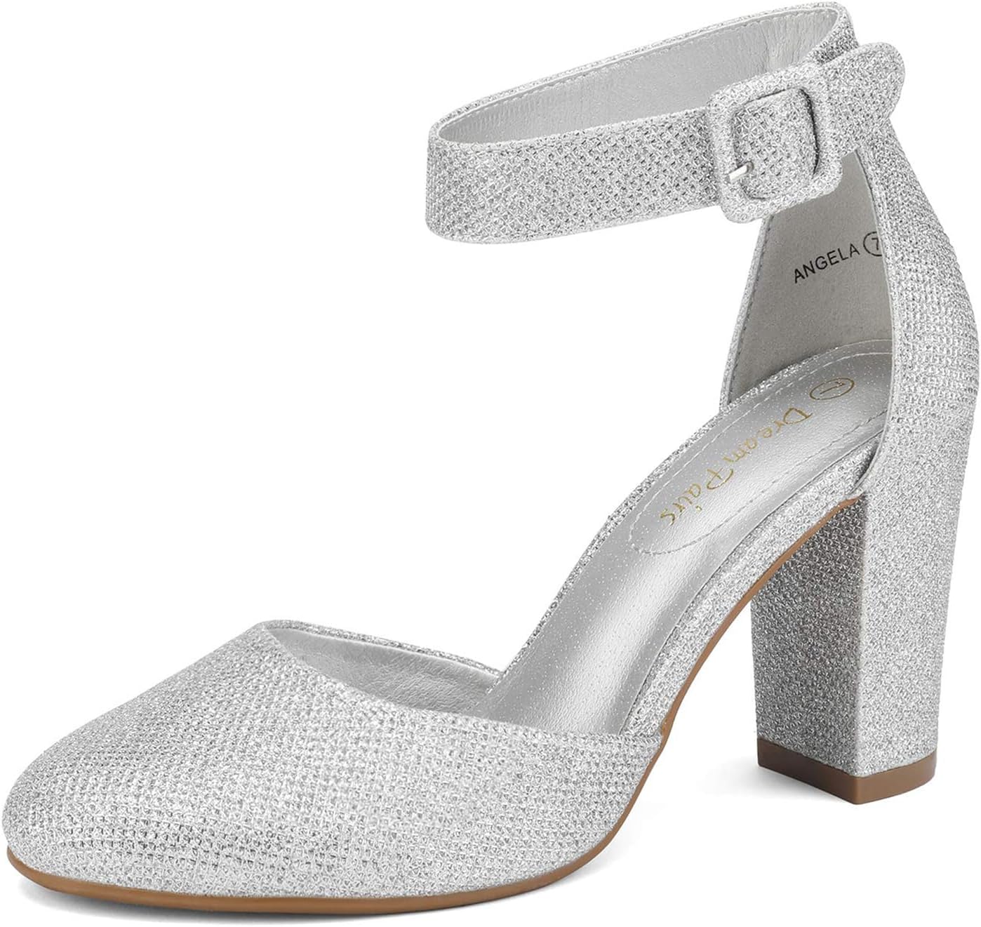 DREAM PAIRS Women's High Heel Ankle Strap Wedding Pumps Shoes