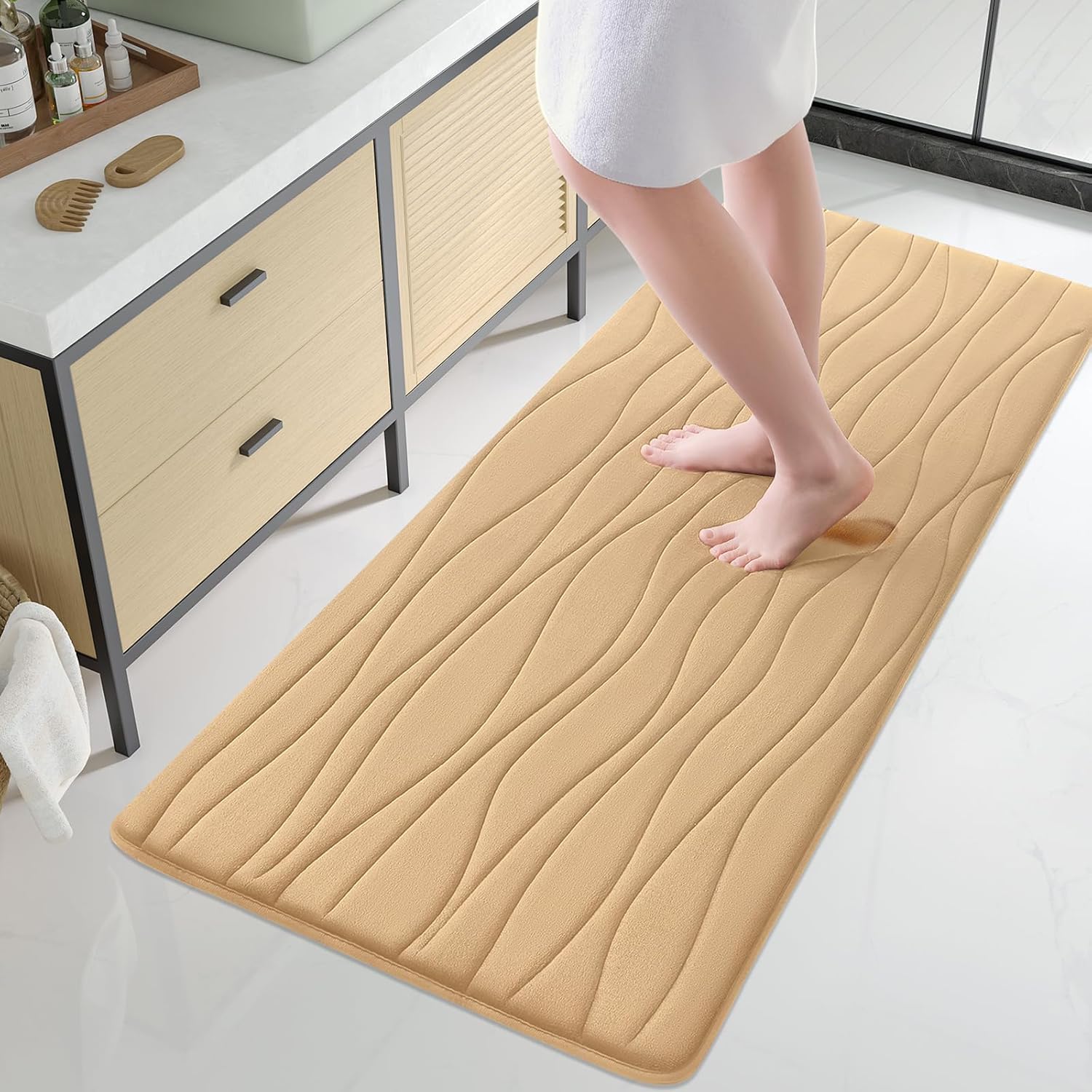 Ultra Soft Memory Foam Bathroom Rug Mat for Comfort and Safety