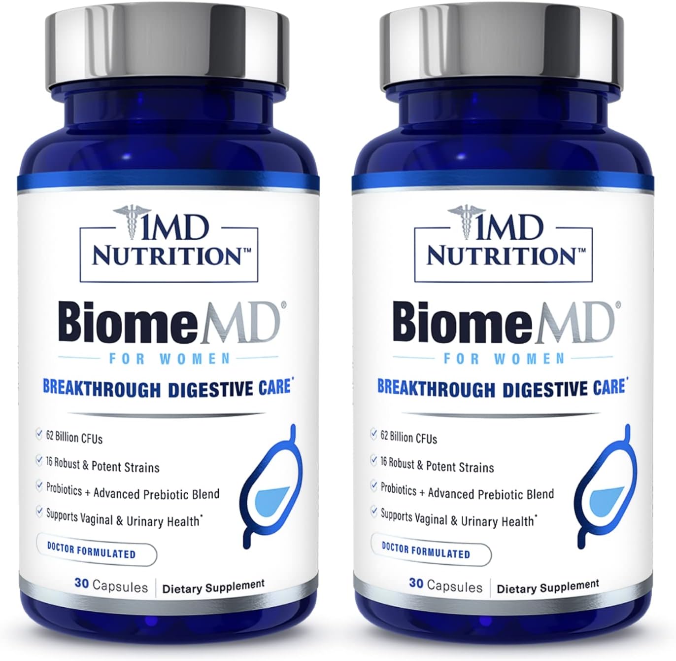 BiomeMD Probiotics for Women - 62 Billion CFUs & 16 Strains
