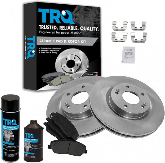 TRQ Front Brake Pad & Rotor Kit for 2007-2009 Hyundai Santa Fe