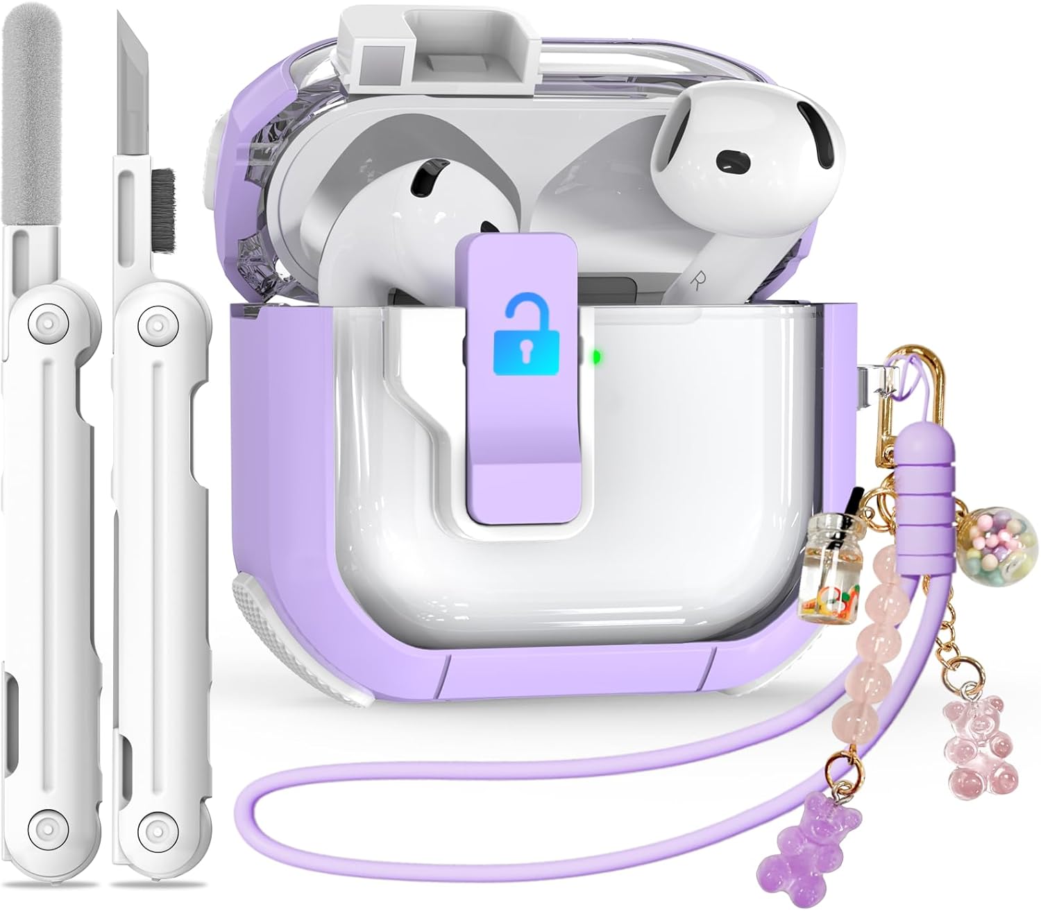 Ekoonpft AirPods 4 Case: Yellow-Proof with 5-in-1 Kit