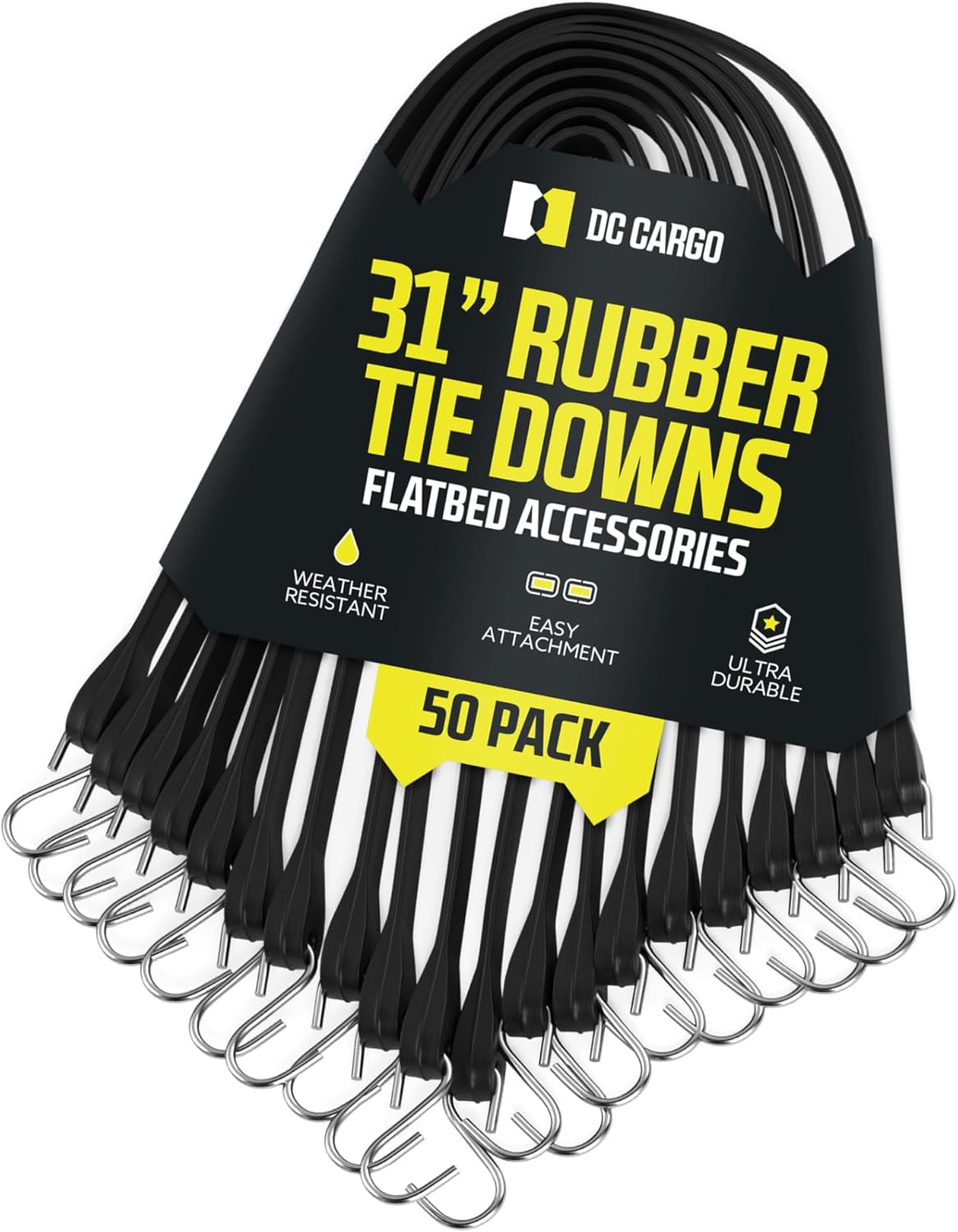Pack of 50 Tarp Straps for Secure Tie-Downs in Cold Climates