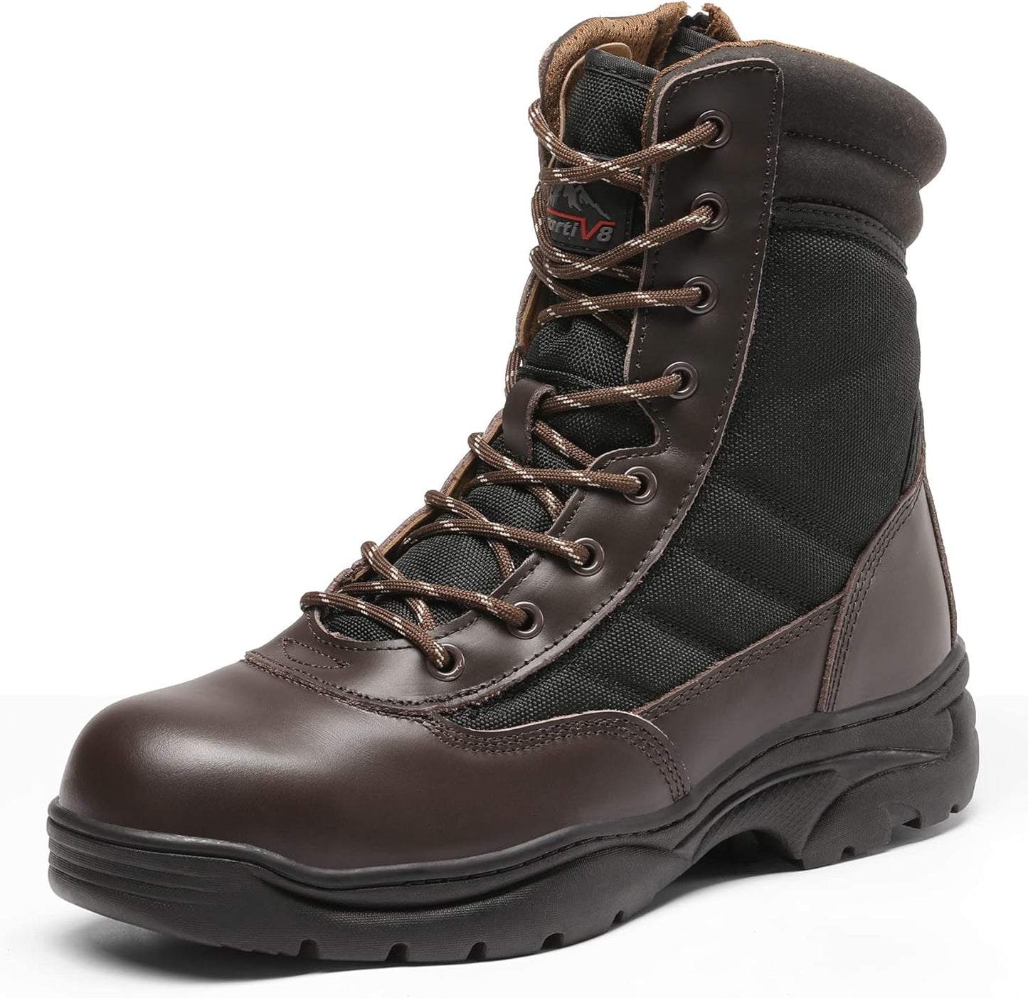 NORTIV 8 Steel Toe Boots for Men - Durable Safety Work Boots