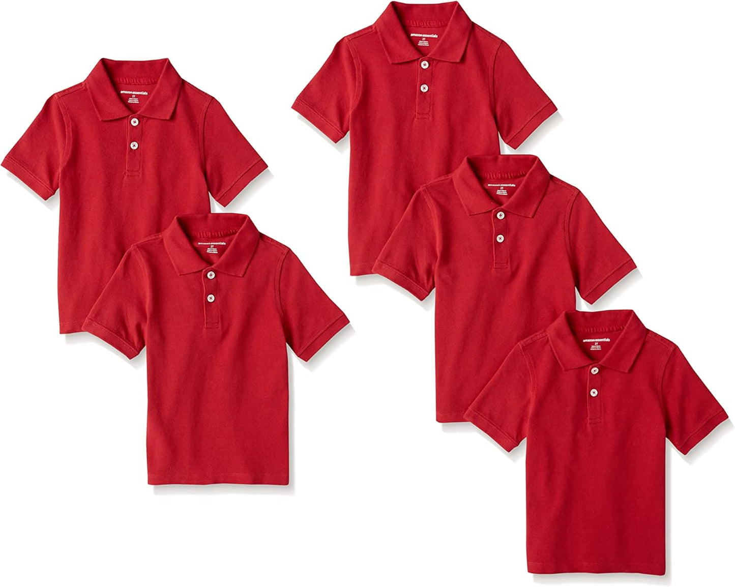 Boys and Toddlers' Short-Sleeve School Uniform Pique Polo Shirts