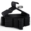 100 Pack Adult Plastic Hanger for Shirt Pants Coats Dresses Skirts