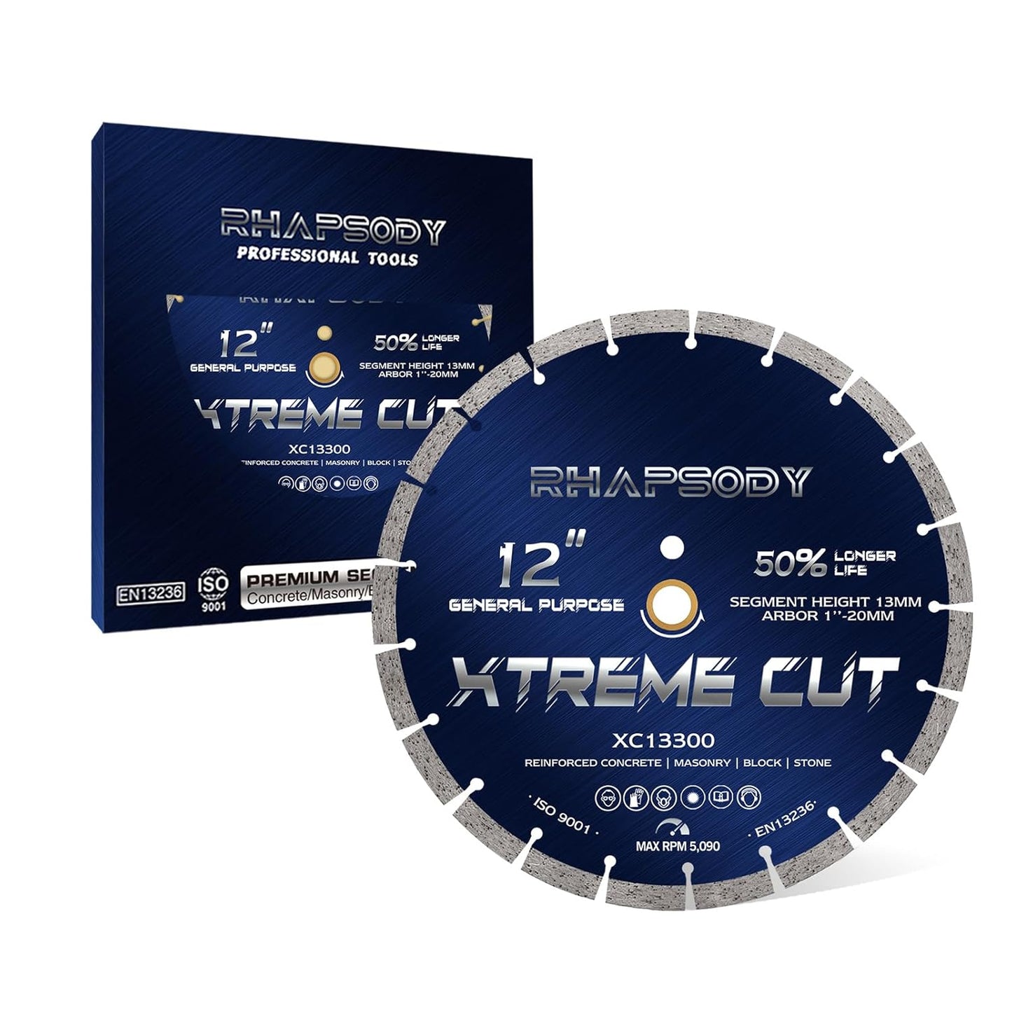 RHAPSODY 12 Inch Diamond Saw Blade for Concrete and Masonry
