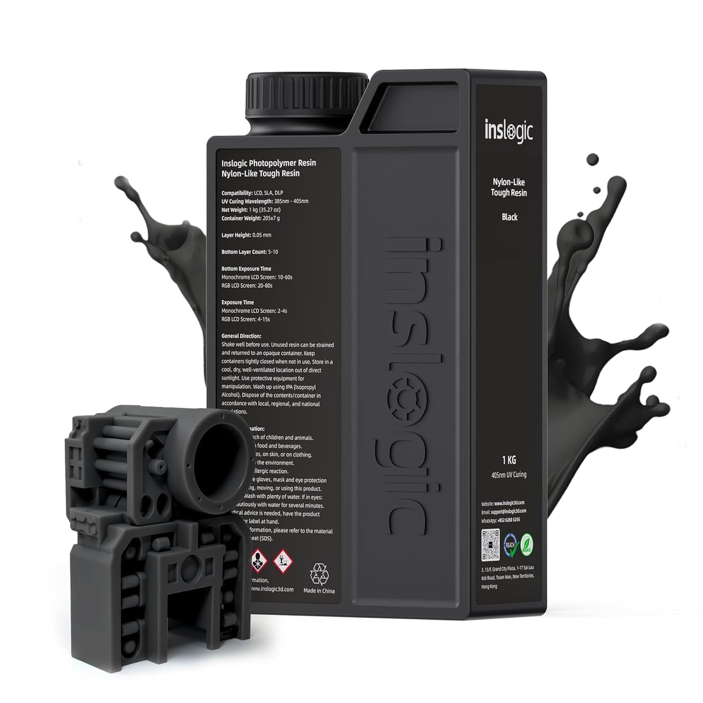 Inslogic Nylon-Like Tough 3D Printer Resin for Durable Prints