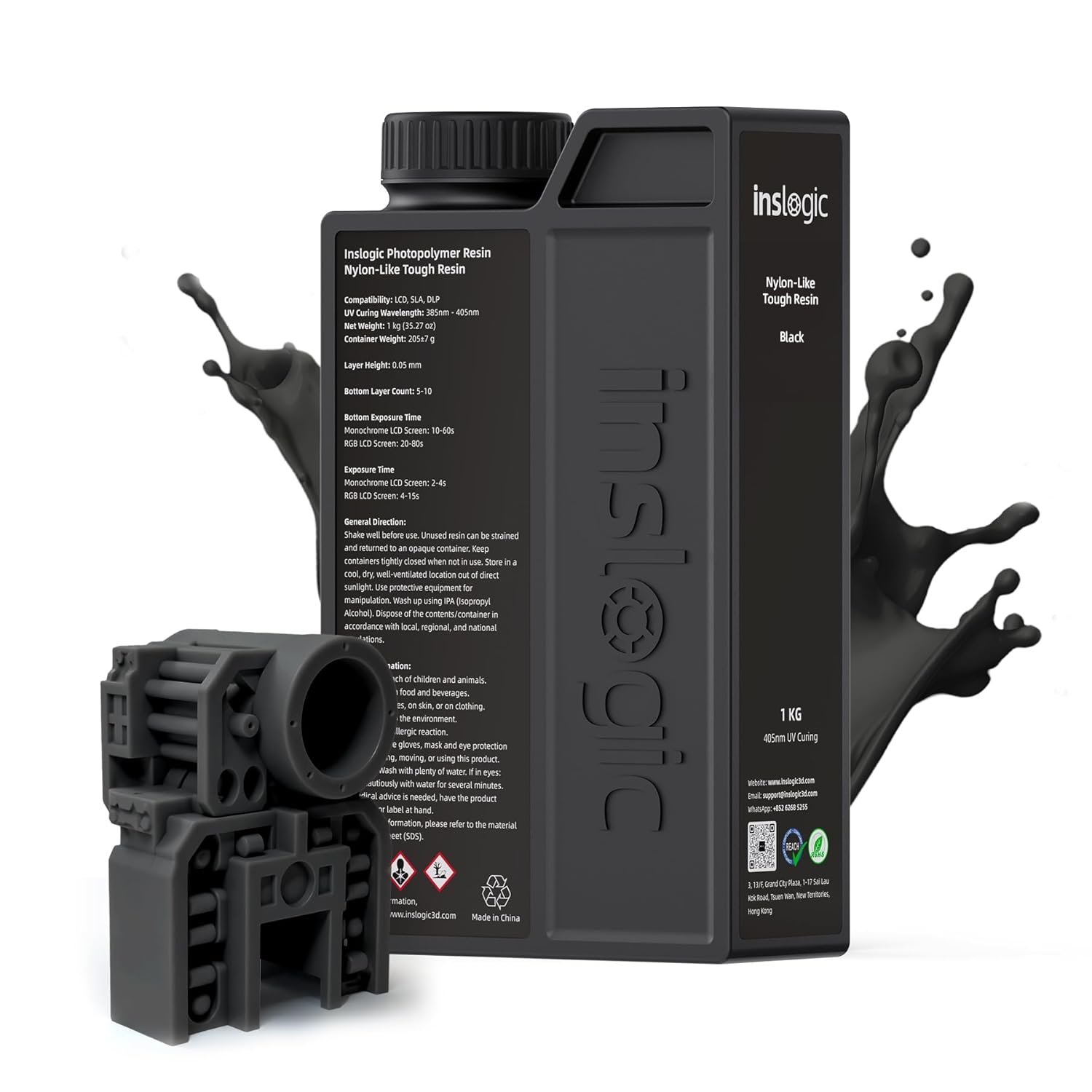 Inslogic Nylon-Like Tough 3D Printer Resin for Durable Prints