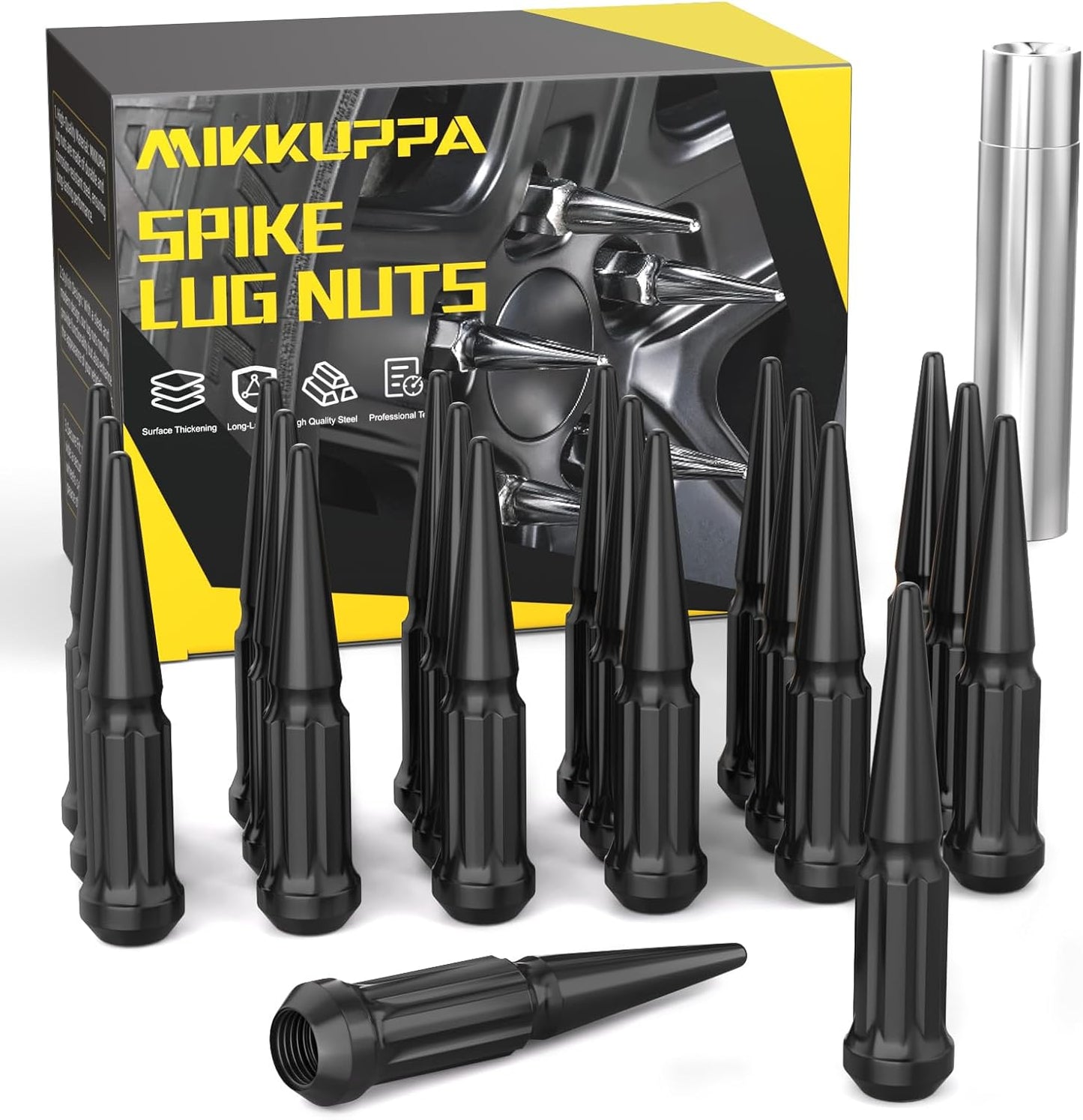 MIKKUPPA 1/2-20 Wheel Spike Lug Nuts for Jeep and Dodge Models