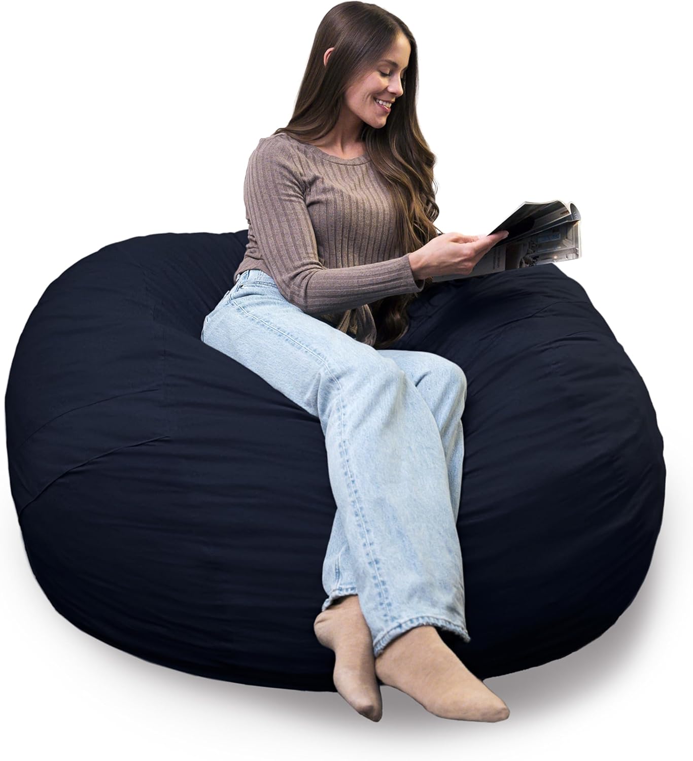 Big Joe Fuf Large Foam Filled Bean Bag Chair for Ultimate Comfort