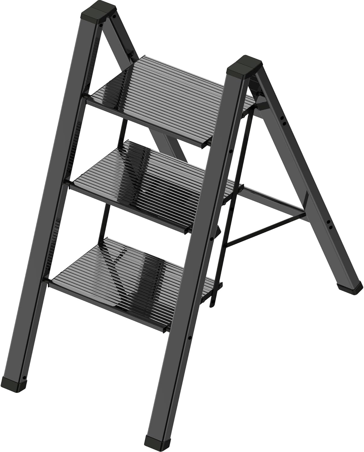 3 Step Ladder Portable Folding Lightweight Anti-Slip Design