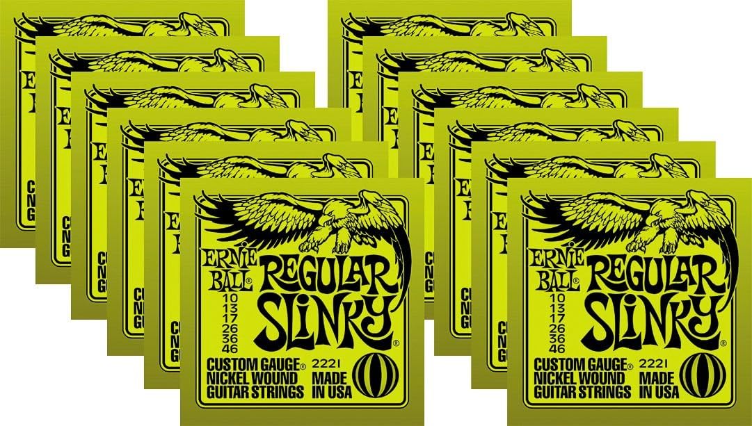 Ernie Ball Custom Gauge Guitar Strings - Enhanced Performance (12 Pack)