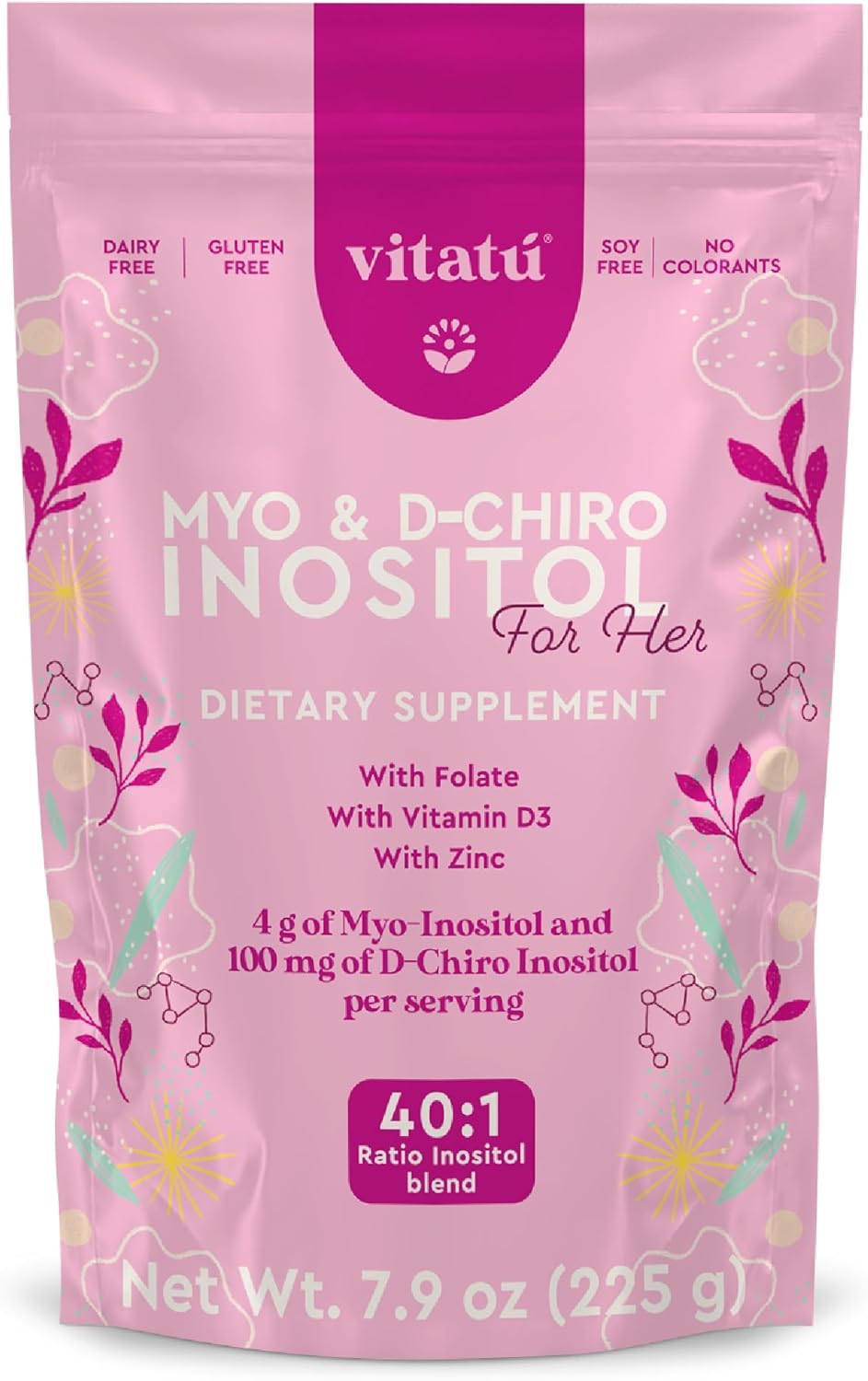 Myo Inositol & D-Chiro Inositol Supplement for Women 40:1 Mix