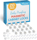 Secure Your Home: Magnetic Cabinet Locks 20 Pack - Easy Baby Proofing