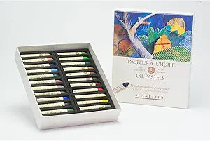 Sennelier Oil Pastel Set for Landscape Art - 24 Count