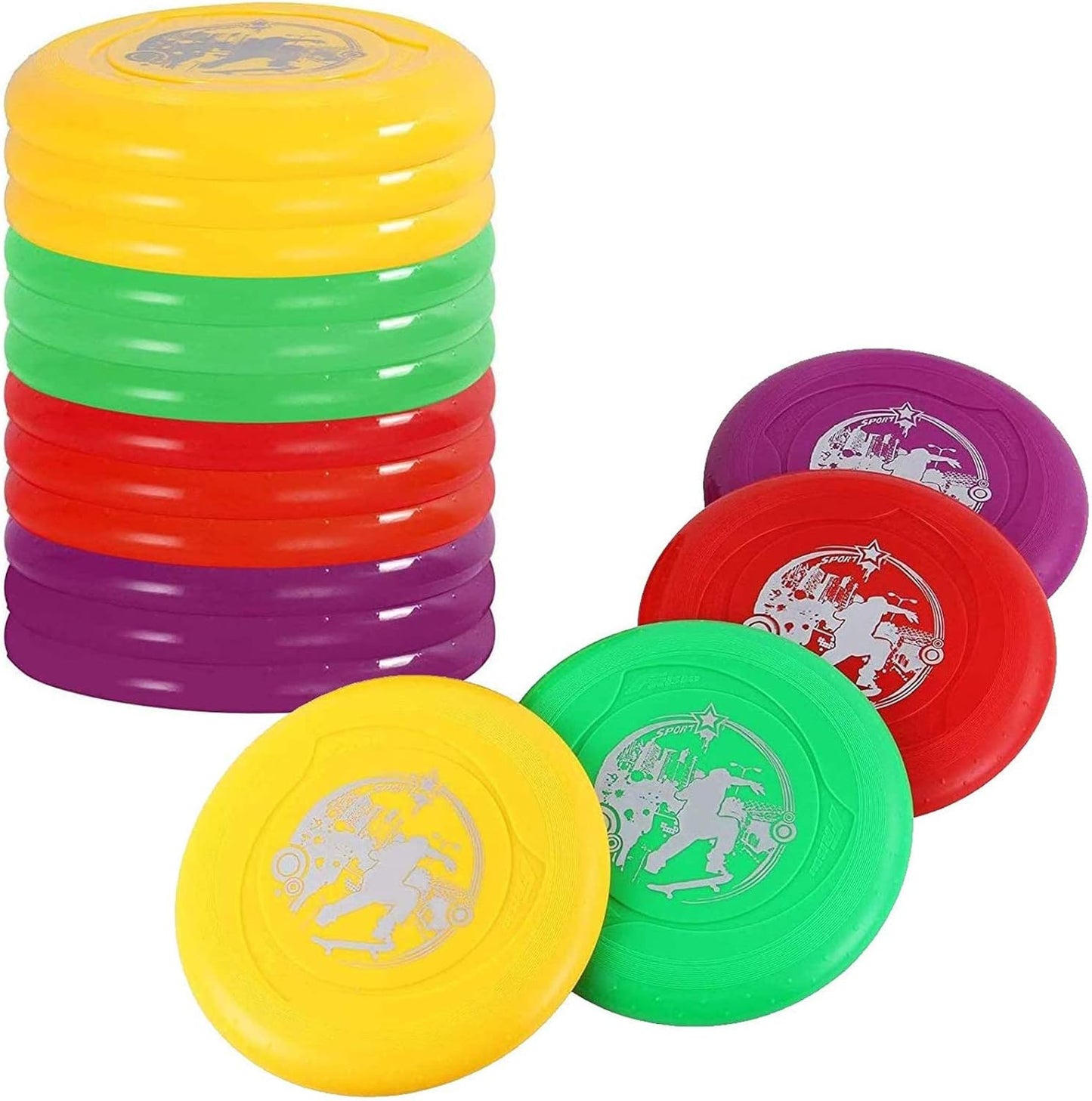 12-Pack Flying Sports Discs Set for Outdoor Fun