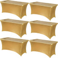 Stretch Spandex Table Covers for 6 ft Tables - Fitted 6 Pack