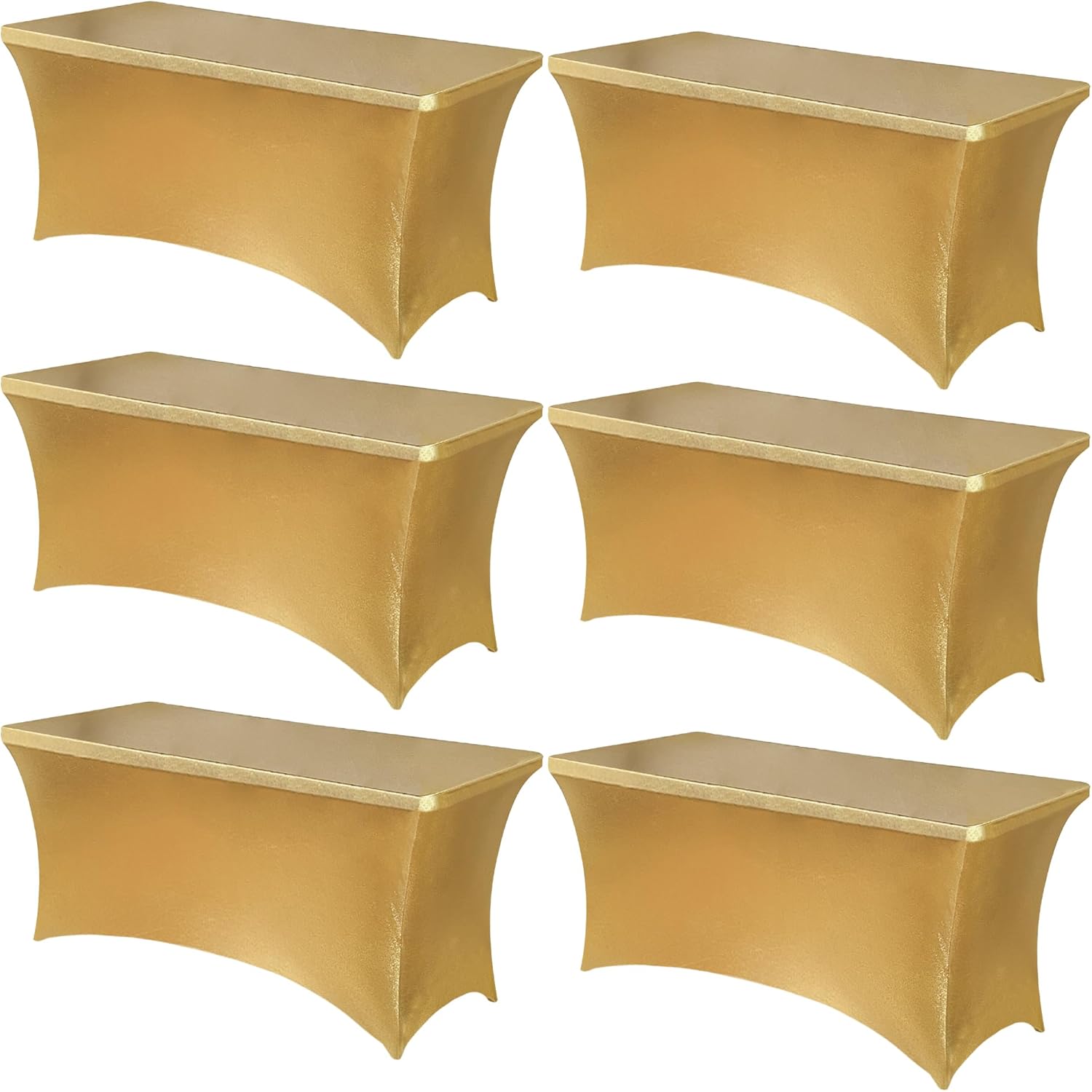 Obstal 6 Pack Stretch Spandex Table Covers for 6 Foot Tables