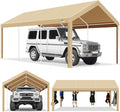COBIZI Carport 10x20ft Heavy Duty Portable Garage - Waterproof Shelter