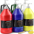 Nicpro 6 Colors Large Bulk Acrylic Paint Set 1 Gallon - High Coverage