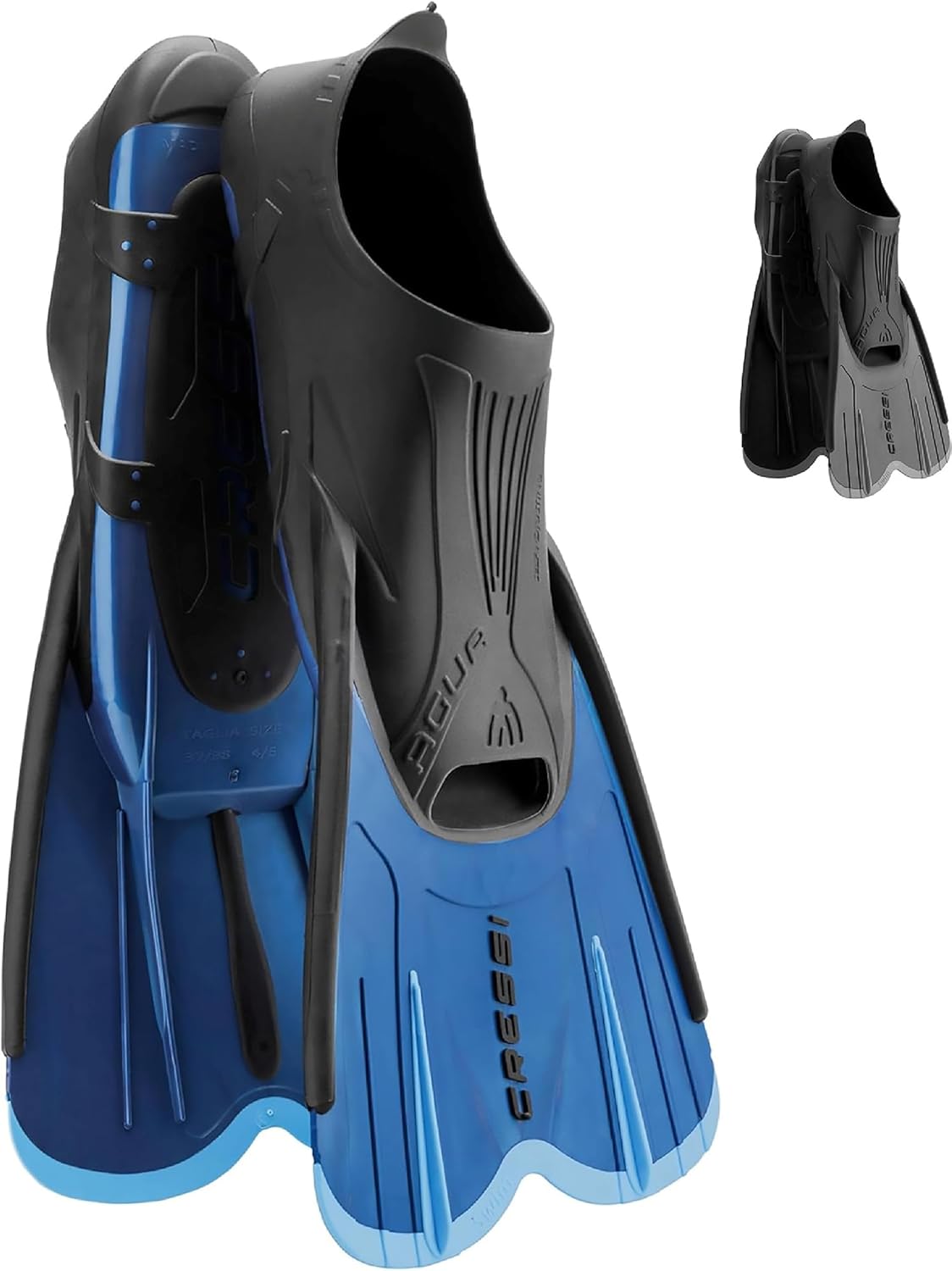 Cressi Adult Short Light Swim Fins for Comfortable Travel