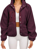 Aoang Womens Winter Coats Casual Lapel Fleece Jacket - Cozy Oversized