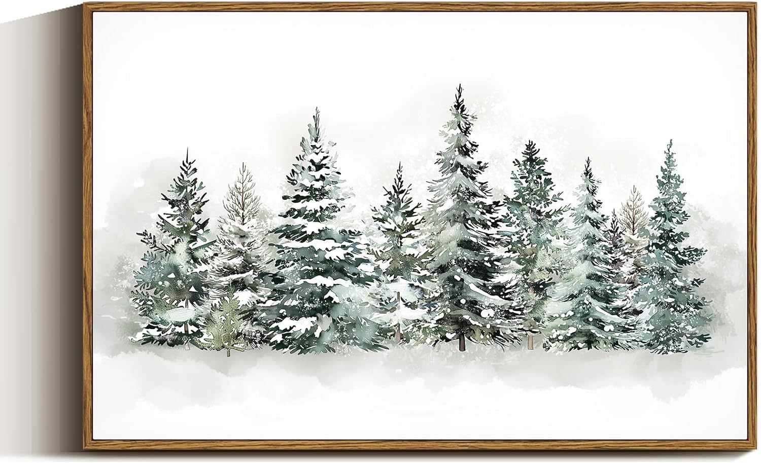 VIYYIEA Framed Canvas Wall Art for Vintage Christmas Decor