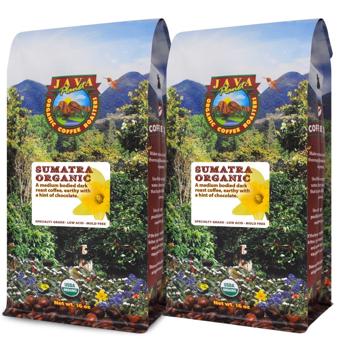 Low Acid Organic Coffee Whole Bean Dark Roast by Java Planet