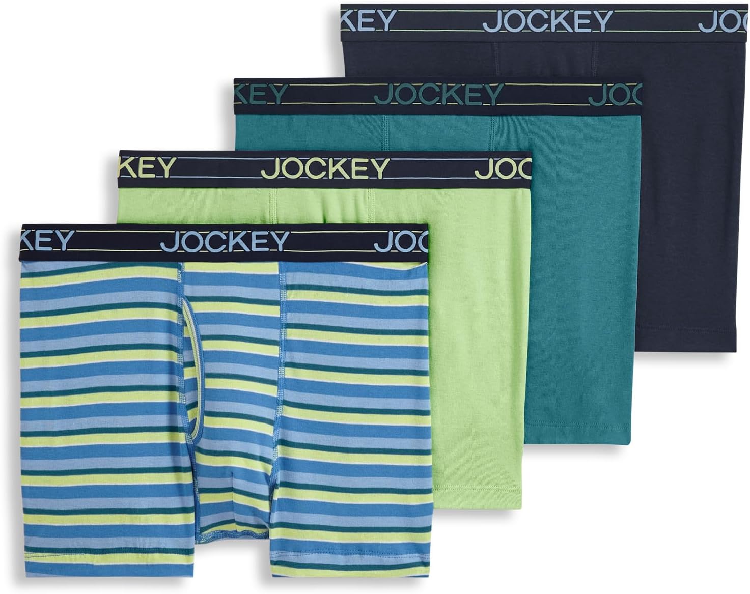 Jockey Men's Lightweight Cotton Blend 5in Boxer Briefs - 4 Pack