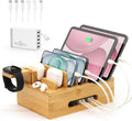 Bamboo Charging Station for Multiple Devices - Desk Docking Station