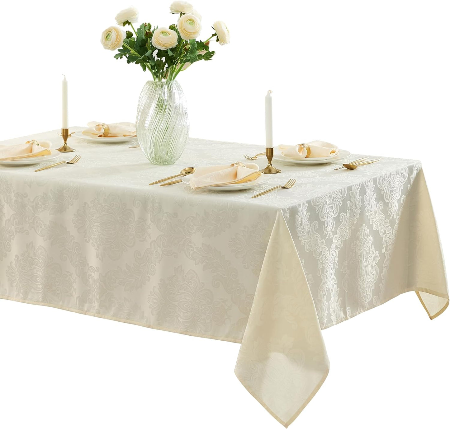 Barcelona Luxury Damask Fabric Tablecloth for Elegant Dining