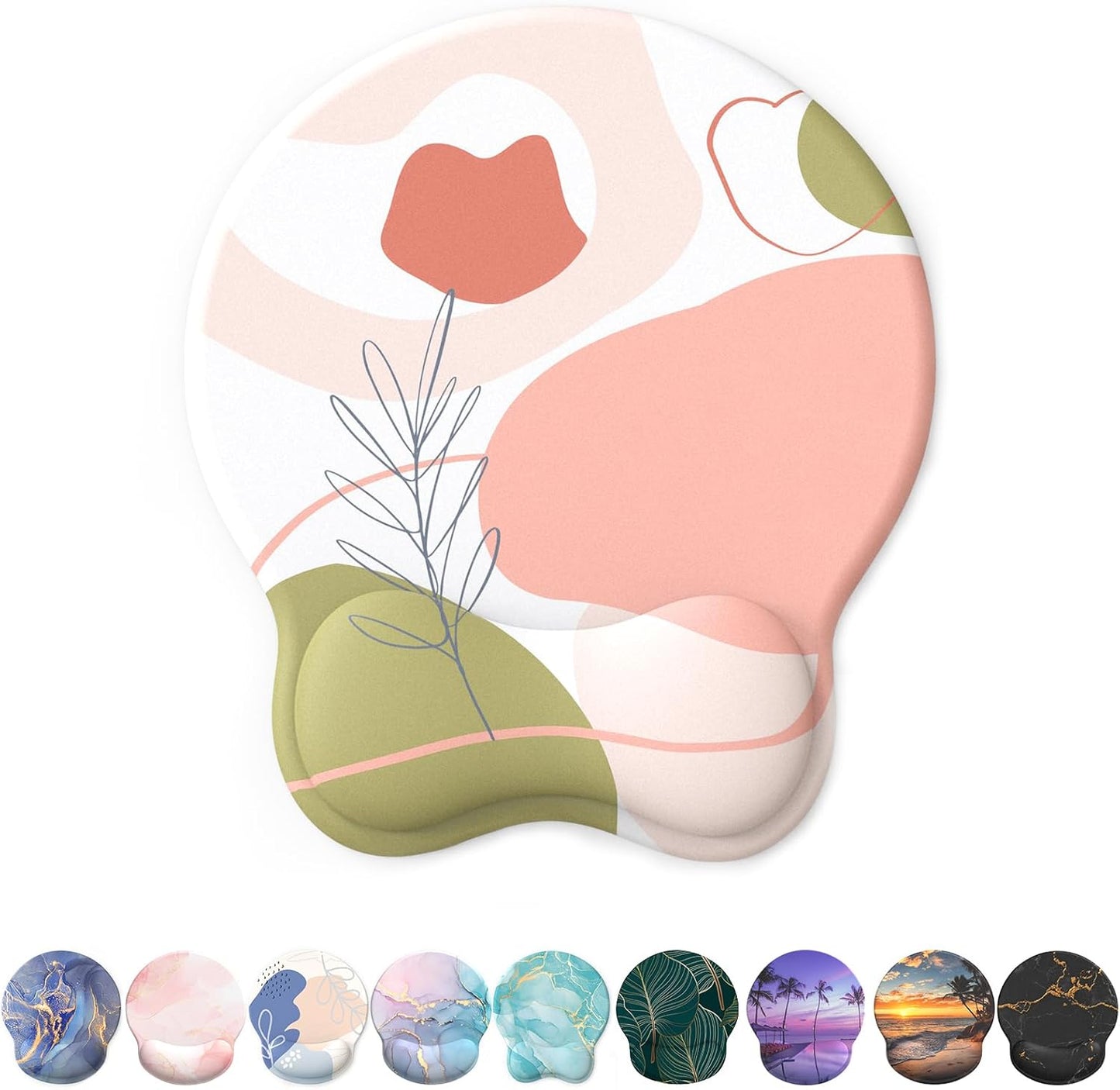 Ergonomic Wrist Rest Mouse Pad for Pain Relief (Rose)