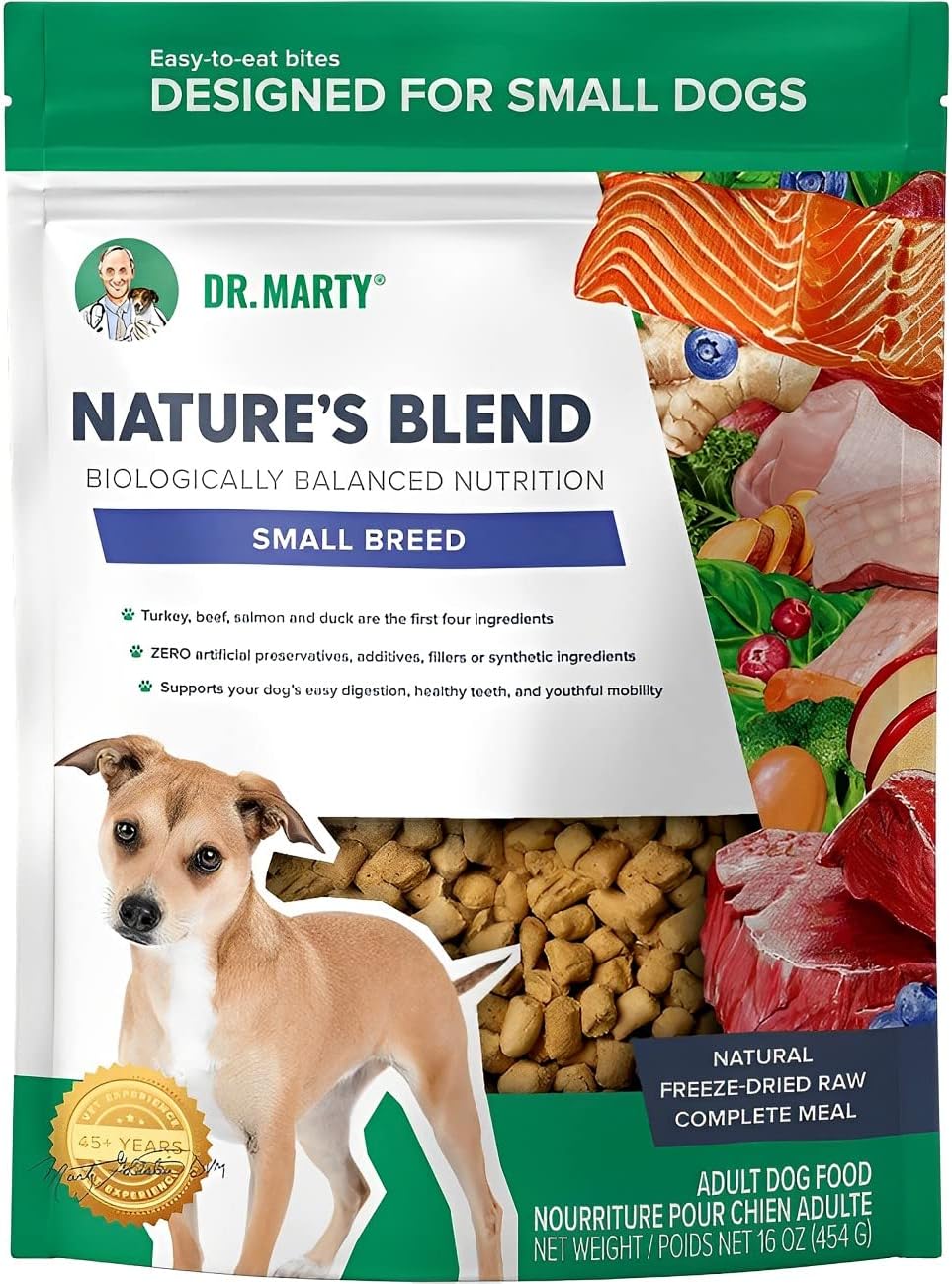 Dr. Marty Nature's Blend Freeze-Dried Raw Dog Food for Small Breeds