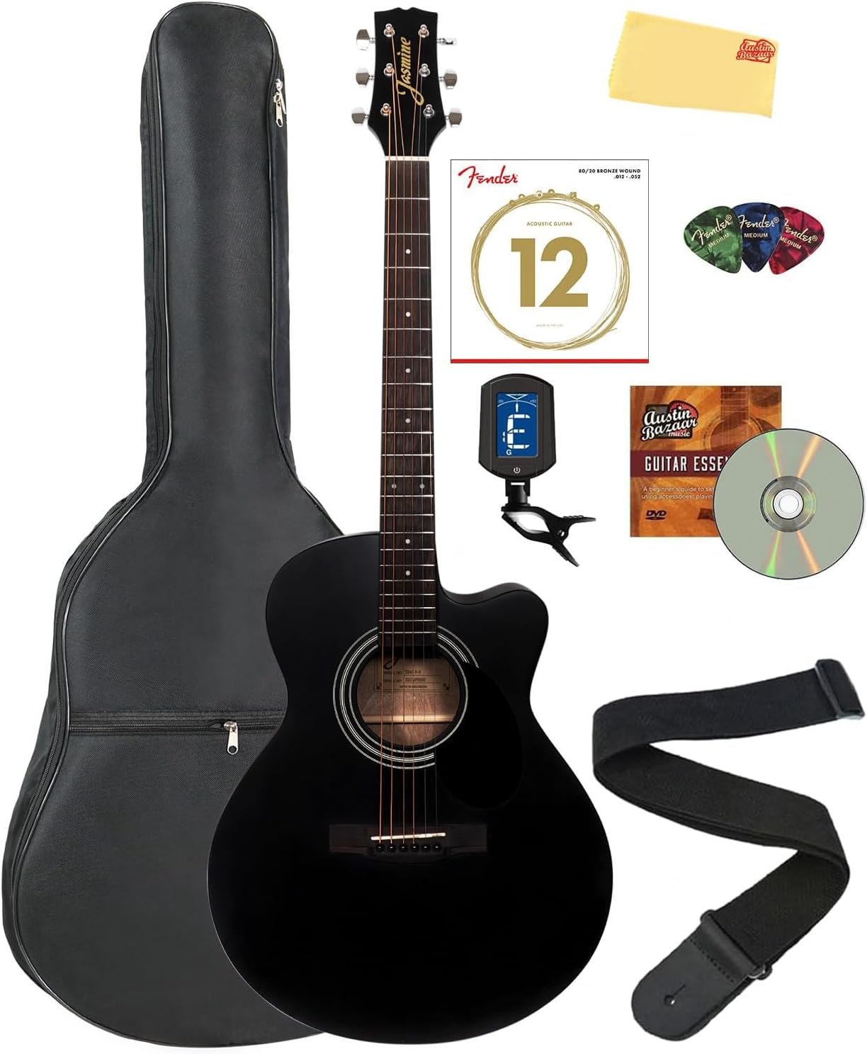 Jasmine S34C NEX Orchestra-Style Acoustic Guitar Bundle Review