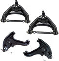 TRQ 4 Piece Front Upper & Lower Control Arm & Ball Assembly Kit