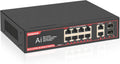 POE Gigabit Switch 12 Ports with 120W AI Detection Power