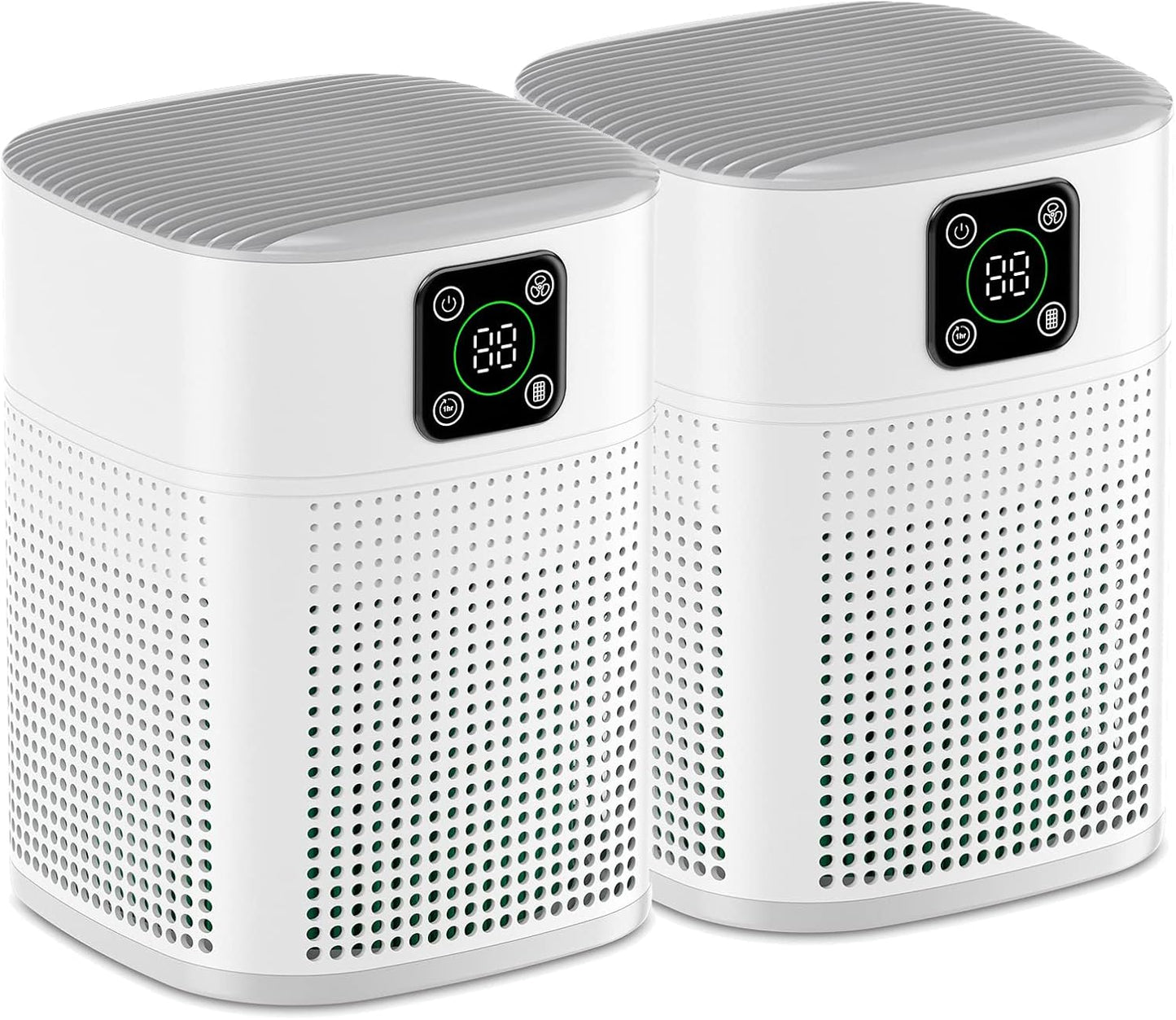 2 Pack H13 HEPA Air Purifiers for Home Bedroom up to 650ft2