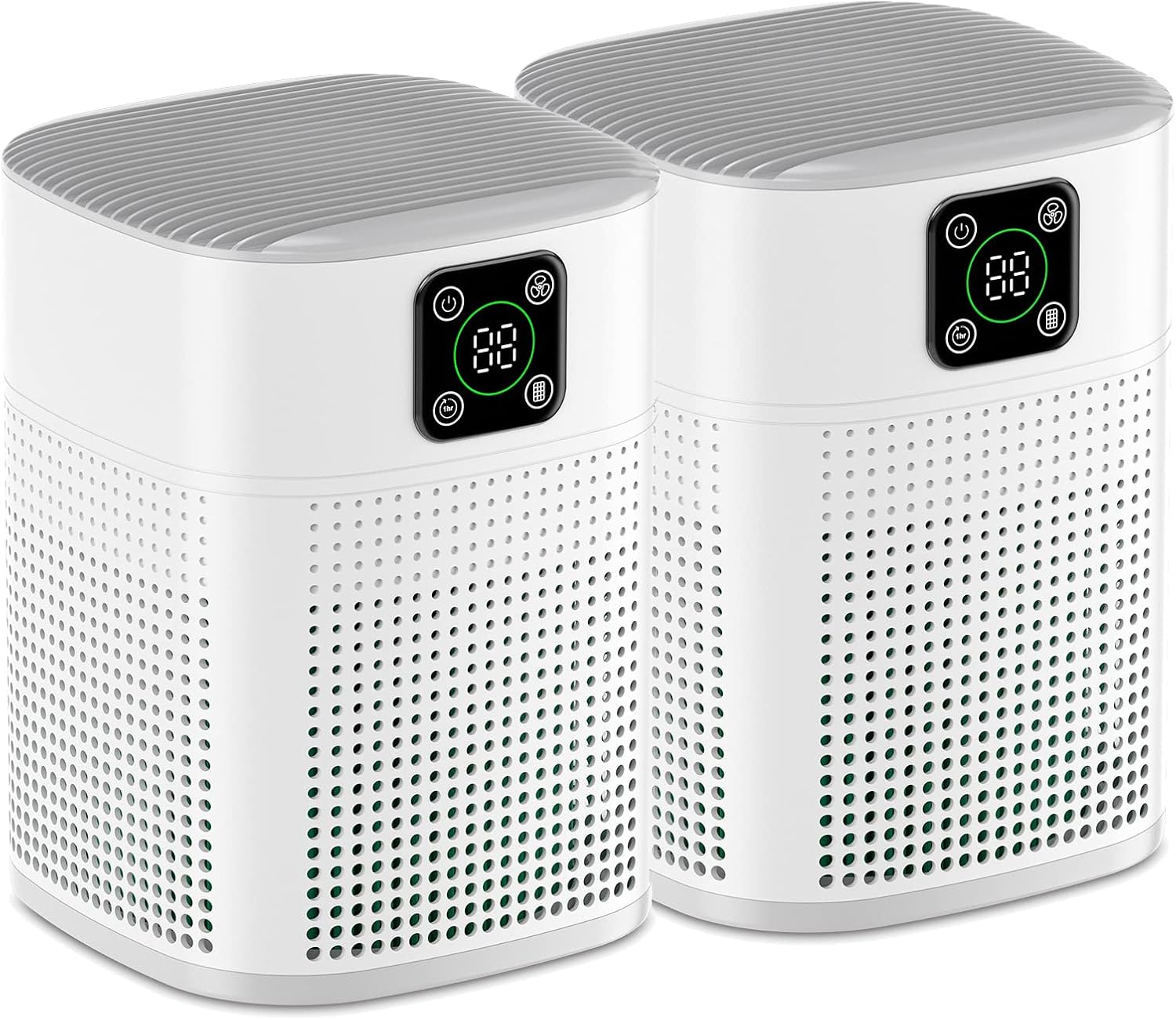 2 Pack H13 HEPA Air Purifiers for Home Bedroom up to 650ft2