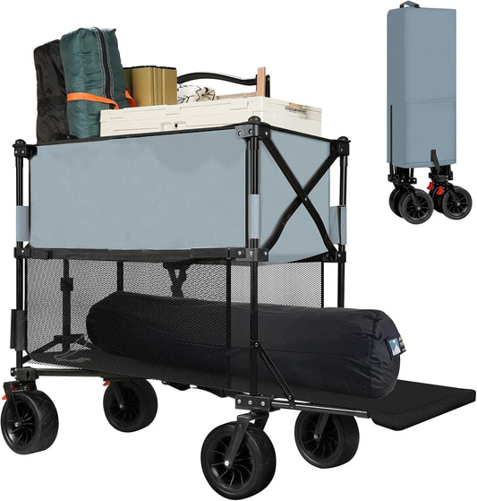 Taifa Double Decker Wagon Cart: Heavy-Duty & Foldable