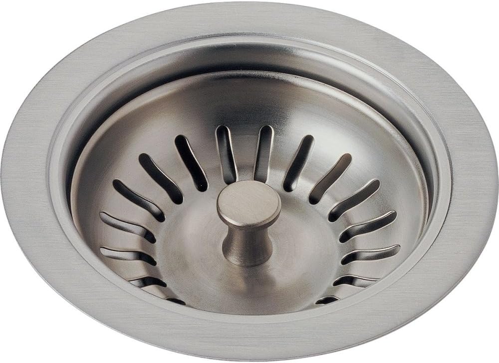 Delta Faucet Flange and Strainer Kitchen Sink in Arctic Stainless