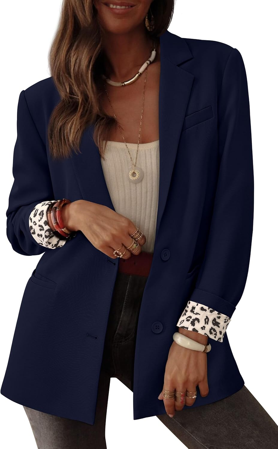 PRETTYGARDEN Blazers for Women: Chic Leopard Print Jacket